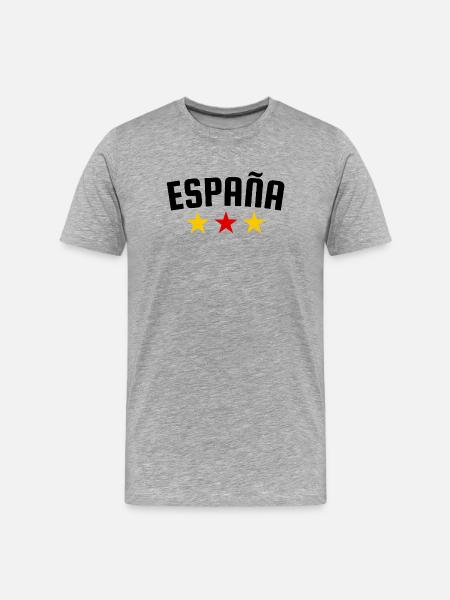 Conception Espagne 3 étoiles - T-shirt bio Premium Homme - gris chiné