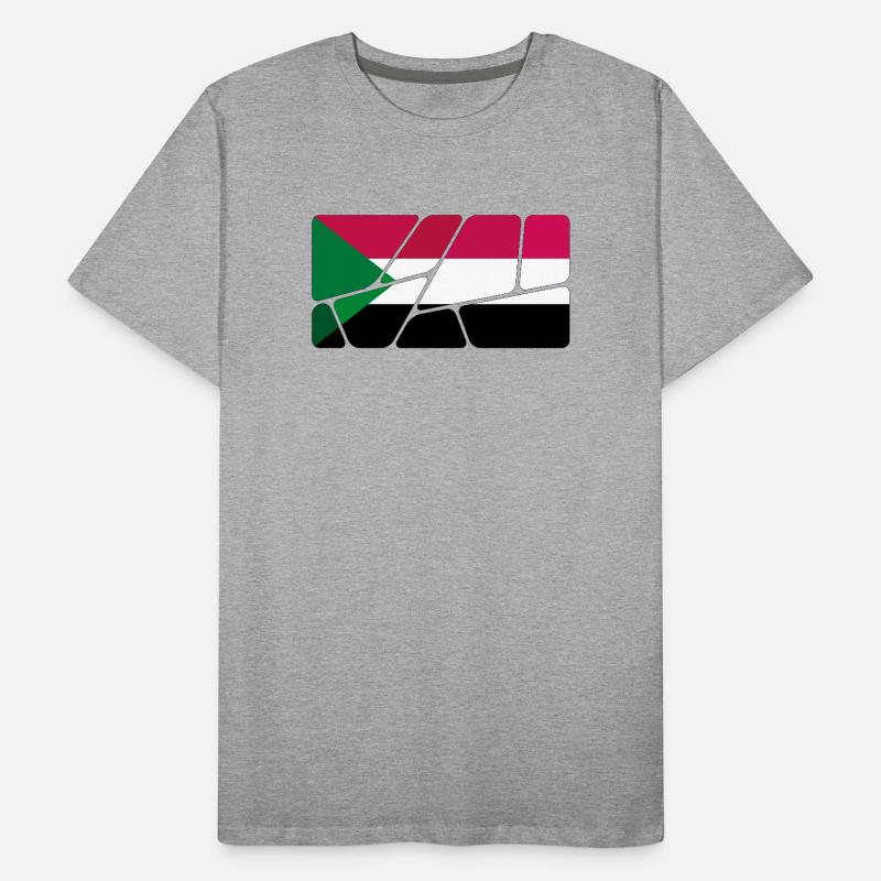 Le Soudan comme drapeau T-shirt bio Premium Homme