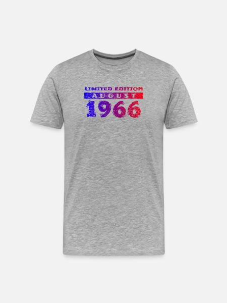 60e anniversaire Édition Limitée 08/1966 - T-shirt bio Premium Homme - gris chiné