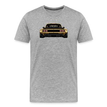 Arrière - T-shirt bio Premium Homme - gris chiné - Devant - Damien (186cm)