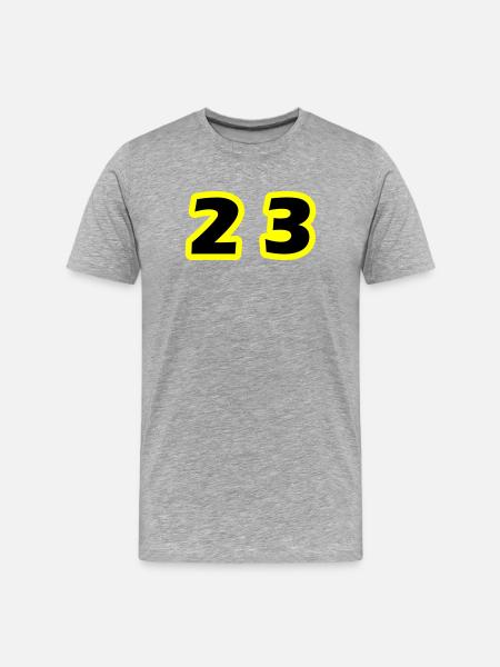 23 Number symbol - Men's Premium Organic T-Shirt - heather grey