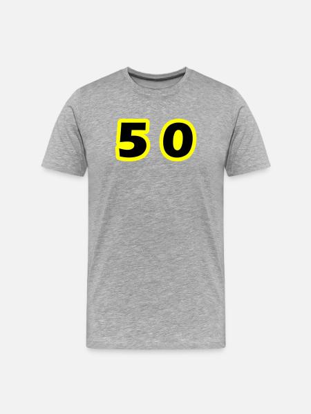 50 Number Symbol - Men's Premium Organic T-Shirt - heather grey