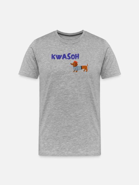 Croissant Pardoie: Dachshund French - Men's Premium Organic T-Shirt - heather grey
