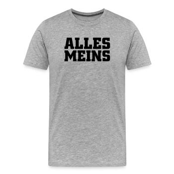 Alles meins - Männer Premium Bio T-Shirt - Grau meliert - Vorne - Damien (186cm)