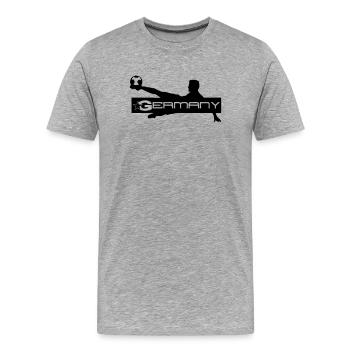 Germany Fußball Deutschland, WM, Sport,Geschenk - Männer Premium Bio T-Shirt - Grau meliert - Vorne - Damien (186cm)