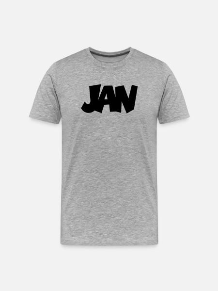 Jan - Men's Premium Organic T-Shirt - heather grey