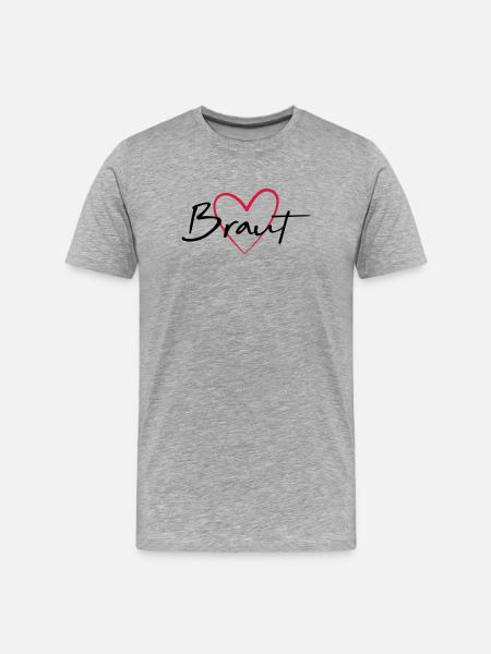 Bride Heart Hen Party - Men's Premium Organic T-Shirt - heather grey