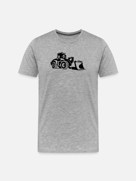 bulldozer - T-shirt bio Premium Homme - gris chiné