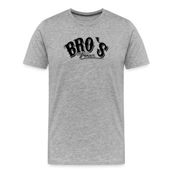 bro shirt bros shirt - Men's Premium Organic T-Shirt - heather grey - Front - Damien (186cm)
