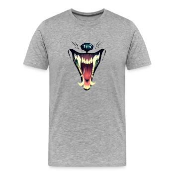 WereWHAT?! - T-shirt bio Premium Homme - gris chiné - Devant - Damien (186cm)