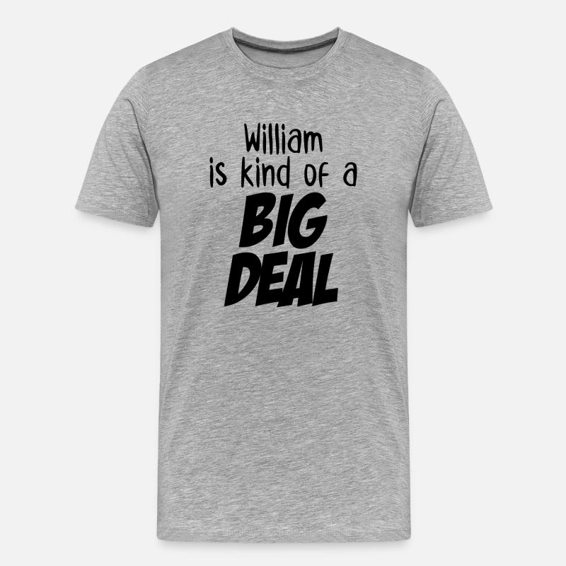 William ist eine große Sache - Männer Premium Bio T-Shirt - Grau meliert