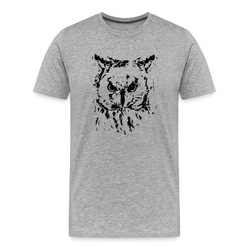 ransuil black stamp style - Men's Premium Organic T-Shirt - heather grey - Front - Damien (186cm)