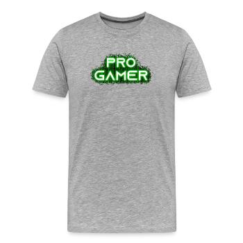 Pro Gamer - Men's Premium Organic T-Shirt - heather grey - Front - Damien (186cm)