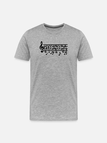 For music lover - Men's Premium Organic T-Shirt - heather grey