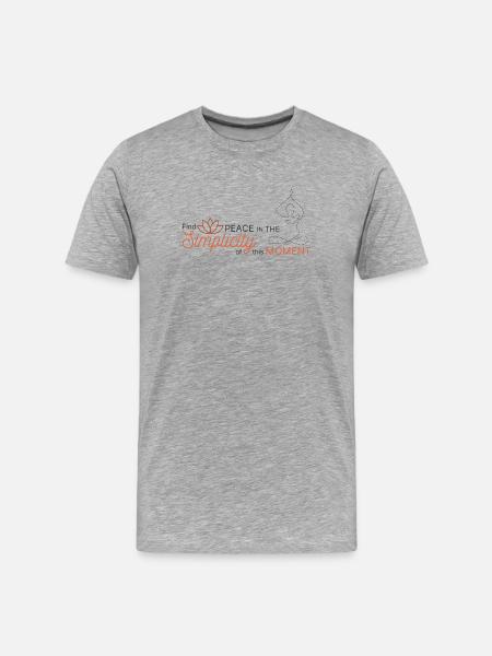 Peaceful Simplicity Moment - Men's Premium Organic T-Shirt - heather grey