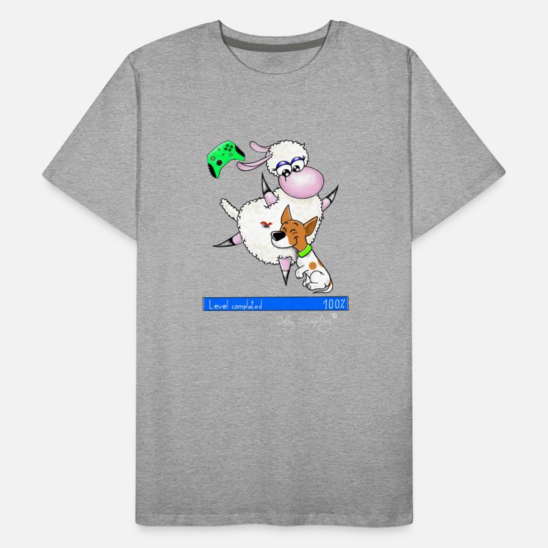 Gaming " Level complete " Wolly Sheepling Männer Premium Bio T-Shirt