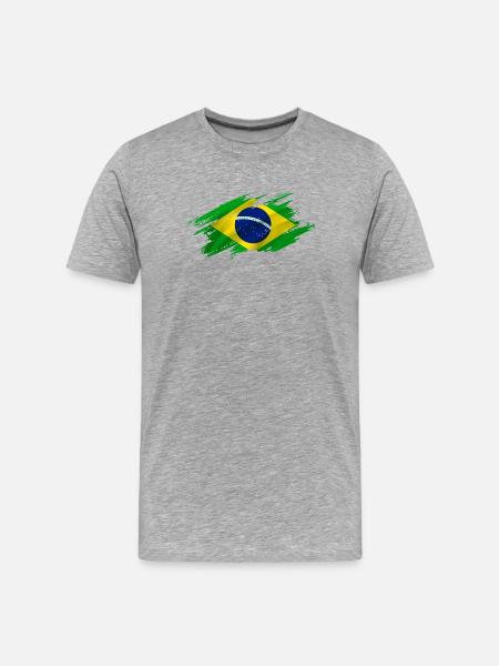 Brazil - Men's Premium Organic T-Shirt - heather grey