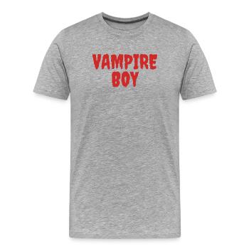 Vampire Boy Teen T-Shirt Design - Men's Premium Organic T-Shirt - heather grey - Front - Damien (186cm)