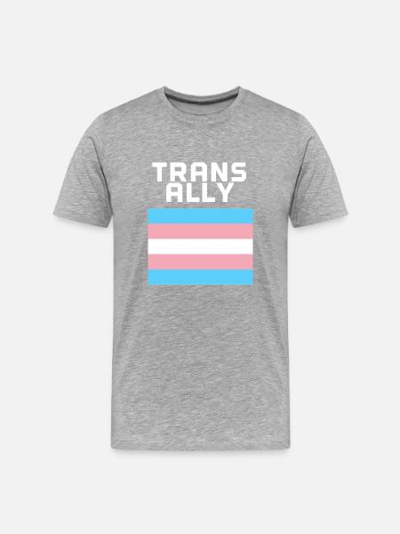Trans ally - Männer Premium Bio T-Shirt - Grau meliert