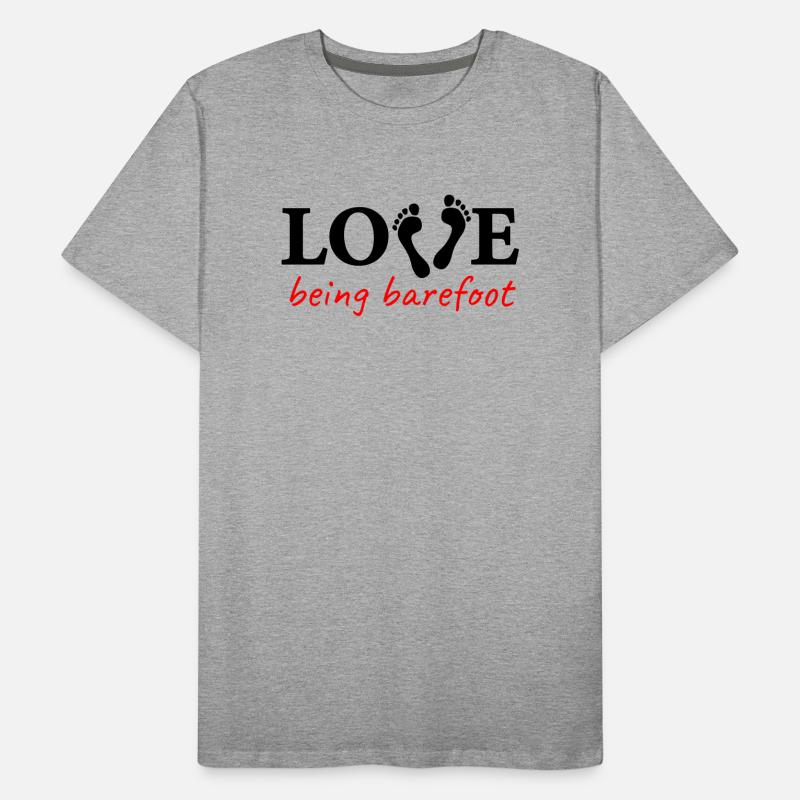love being barefoot Version 2 - love to be barefoot Men's Premium Organic T-Shirt