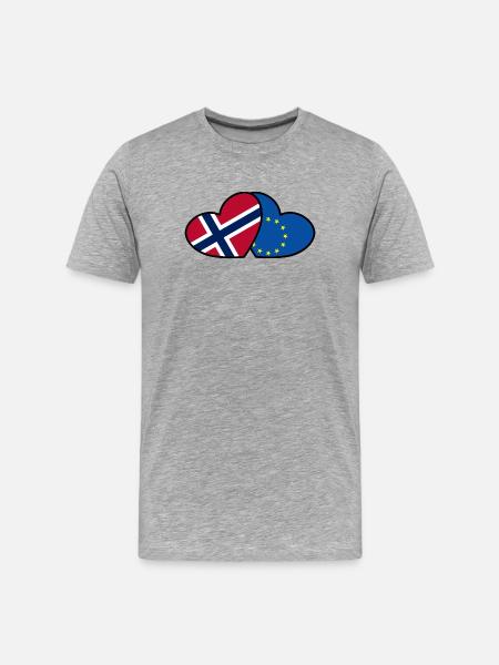 Norway <3 EU - Men's Premium Organic T-Shirt - heather grey