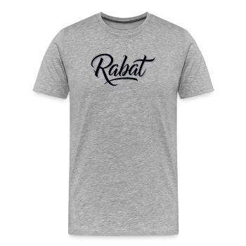 Rabat - Männer Premium Bio T-Shirt - Grau meliert - Vorne - Damien (186cm)
