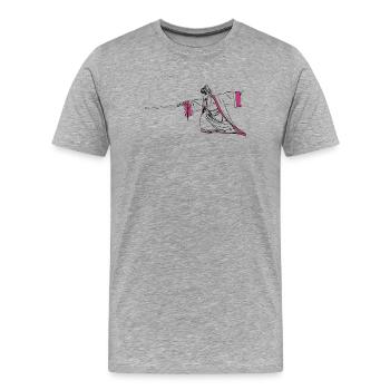 Schwert - Männer Premium Bio T-Shirt - Grau meliert - Vorne - Damien (186cm)