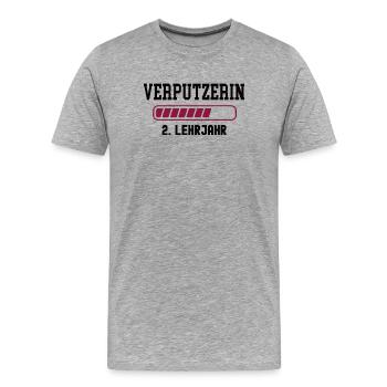 Apprenticeship plasterer 2nd year of apprenticeship plasterer apprenticeship - Men's Premium Organic T-Shirt - heather grey - Front - Damien (186cm)