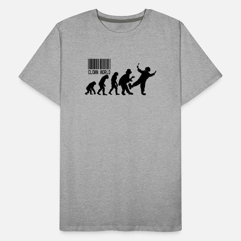 Clown World Evolution parody Men's Premium Organic T-Shirt