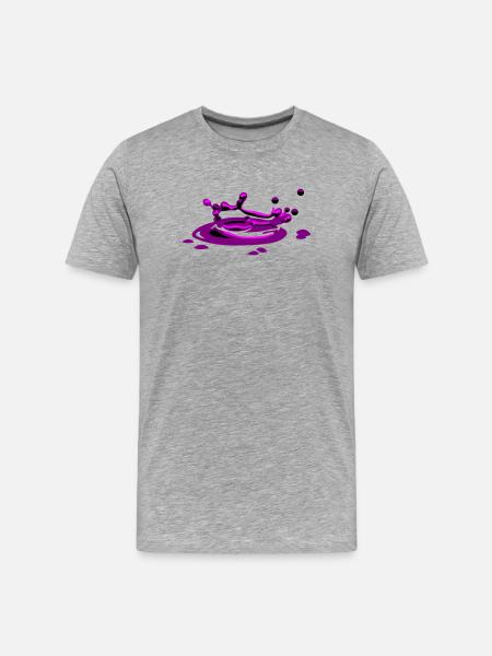 Splash - Men's Premium Organic T-Shirt - heather grey