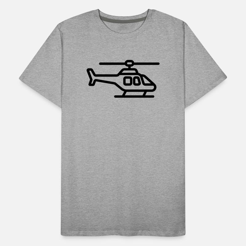 hélicoptère T-shirt bio Premium Homme