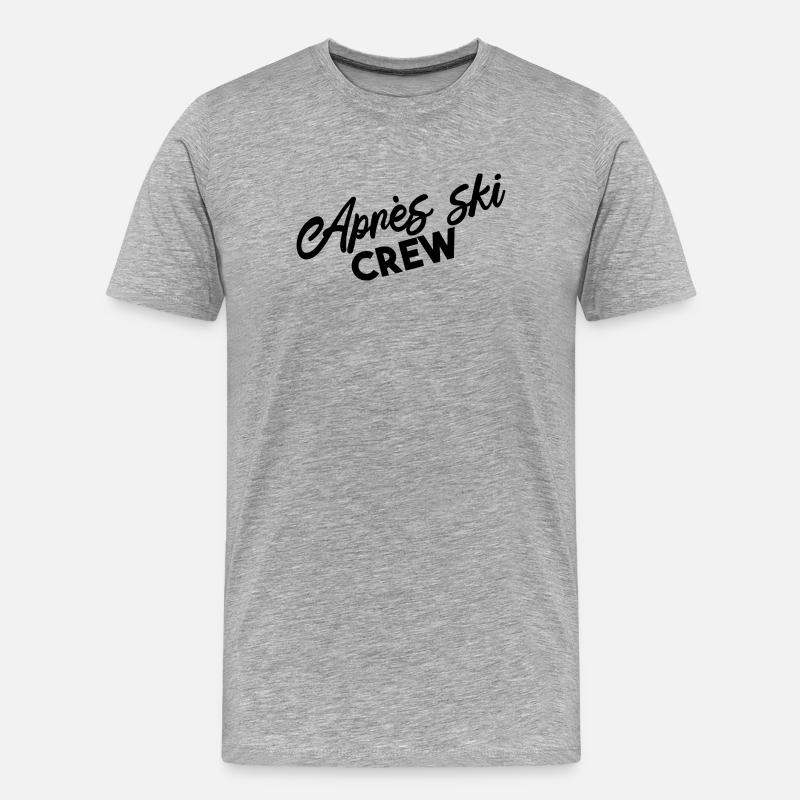 Apres Ski Crew - Männer Premium Bio T-Shirt - Grau meliert