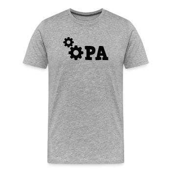 Grandpa Gear Repair - Mechanic Repair Car - Men's Premium Organic T-Shirt - heather grey - Front - Damien (186cm)
