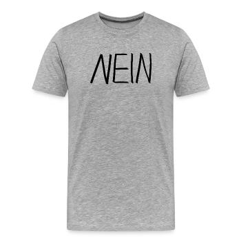 Non - T-shirt bio Premium Homme - gris chiné - Devant - Damien (186cm)