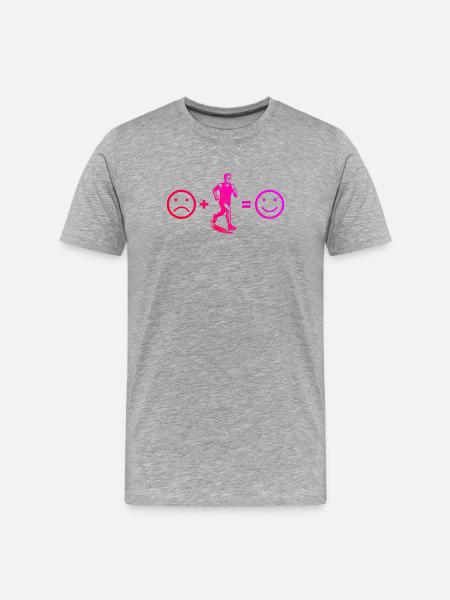 Purist Running Theme - Men's Premium Organic T-Shirt - heather grey