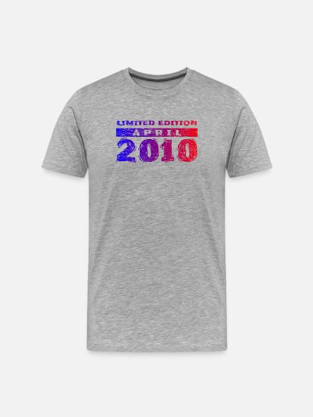 16e anniversaire Édition limitée 04/2010 - T-shirt bio Premium Homme - gris chiné