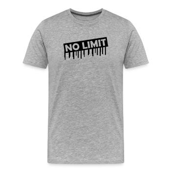 no_limit - T-shirt bio Premium Homme - gris chiné - Devant - Damien (186cm)