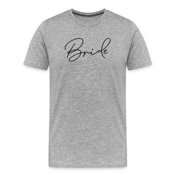 Enterrement de vie de jeune fille de la chemise de mariée - T-shirt bio Premium Homme - gris chiné - Devant - Damien (186cm)