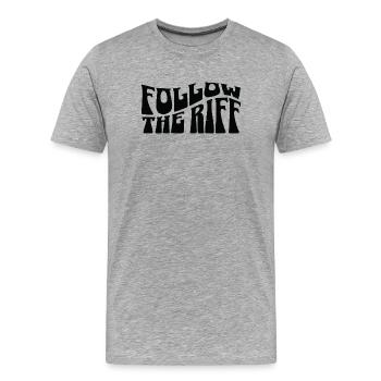 Folge dem Riff - Männer Premium Bio T-Shirt - Grau meliert - Vorne - Damien (186cm)
