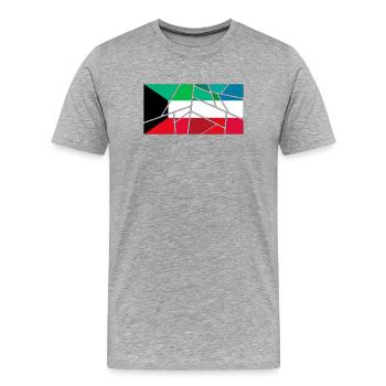 Pavillon Koweït - T-shirt bio Premium Homme - gris chiné - Devant - Damien (186cm)