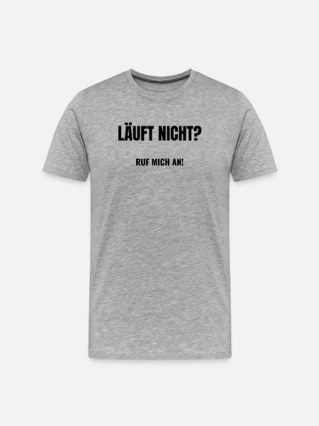 Doesn't Run Call Me Handyman Saying - Men's Premium Organic T-Shirt - heather grey