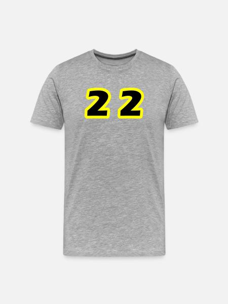 22 Number Symbol - Men's Premium Organic T-Shirt - heather grey