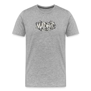 Madrid Graffiti Hip Hop - Männer Premium Bio T-Shirt - Grau meliert - Vorne - Damien (186cm)