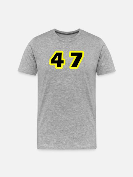 47 Symbole numérique - T-shirt bio Premium Homme - gris chiné