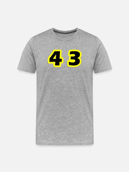 43 Number symbol - Men's Premium Organic T-Shirt - heather grey