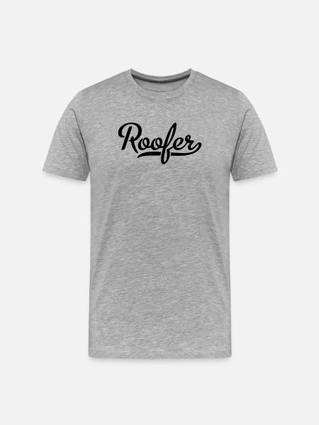6254398 129527170 Roofer - Men's Premium Organic T-Shirt - heather grey
