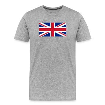 Union Jack - Men's Premium Organic T-Shirt - heather grey - Front - Damien (186cm)