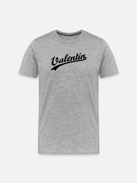 Valentin - Männer Premium Bio T-Shirt - Grau meliert