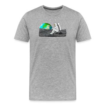 cosmos - T-shirt bio Premium Homme - gris chiné - Devant - Damien (186cm)