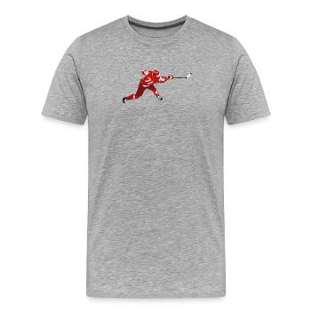 Eishockey - Männer Premium Bio T-Shirt - Grau meliert - Vorne - Damien (186cm)